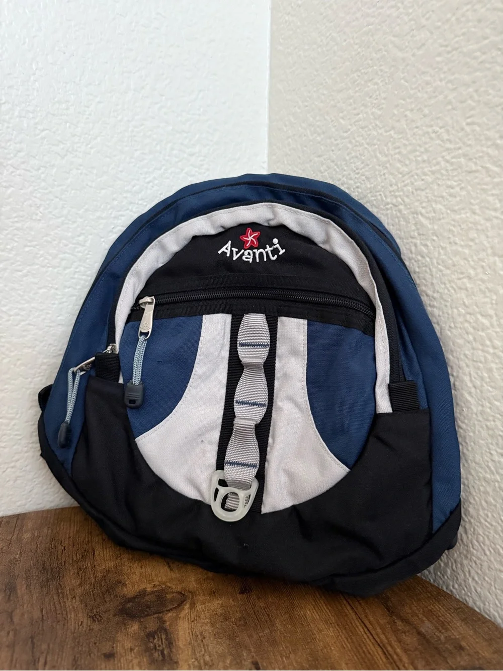 Y2k Vintage Surfwear Avanti Mini Backpack Bag Blue White 90s Boho Hippie Beach
